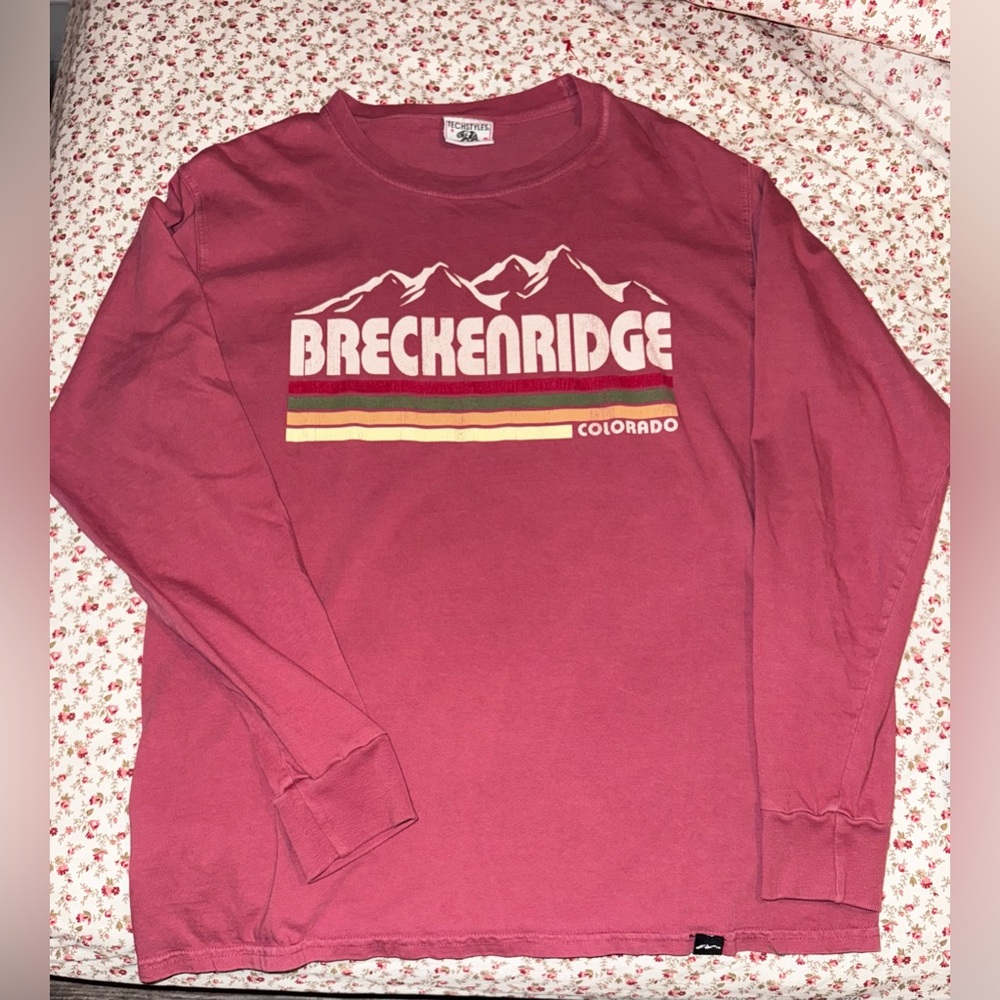 Breckenridge Colorado Mountain Graphic Long Sleeve T-Shirt Mens Wome’s Medium